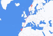 Flights from Guelmim, Morocco to Røros, Norway