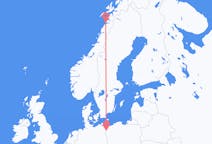Vols de Szczecin, Pologne pour Bodø, Norvège