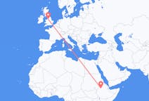 Flyreiser fra Bahir Dar, Etiopia til Manchester, England
