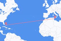 Flights from Nassau, the Bahamas to Lampedusa, Italy