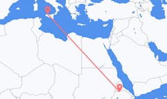 Flyreiser fra Shire, Etiopia til Palermo, Italia
