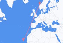Flyg från Boa Vista (kommun i Brasilien, Roraima, lat 3,19, long -60,61) till Ålesund
