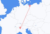 Flyreiser fra Szczecin, Polen til Milano, Italia