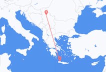 Flights from Belgrade in Serbia to Chania in Greece