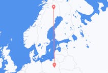 Flüge von Gällivare, Schweden nach Warschau, Polen