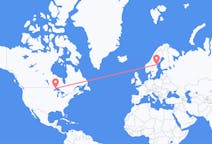 Voli da Baia del Tuono, Canada a Sundvall, Svezia