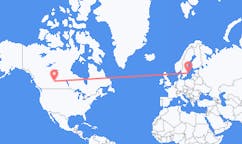 Flyreiser fra Lloydminster, Canada til Visby, Sverige