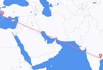 Flyg från Vijayawada, Indien till Bodrum, Turkiet
