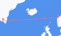 グリーンランドのナルサクから、ノルウェーのオーレスンまでのフライト