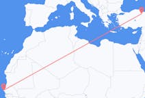 Flights from Dakar, Senegal to Amasya, Turkey