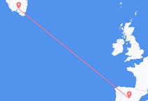 Flyrejser fra Narsarsuaq, Grønland til Madrid, Spanien