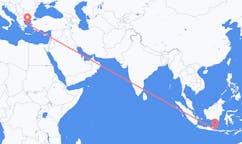 Flyreiser fra Banyuwangi, Indonesia til Skiros, Hellas