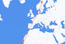 Vluchten van Dakar naar Östersund