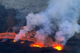 Nova área de erupção vulcânica: passeio de helicóptero na Islândia