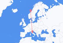 Flyg från Ørland till Rom