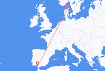 Flights from Jerez de la Frontera in Spain to Aalborg in Denmark