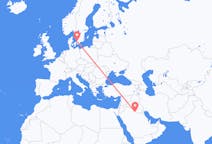 Flights from Rafha, Saudi Arabia to Ängelholm, Sweden