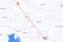 Vluchten van Belgrado, Servië naar Praag, Tsjechië