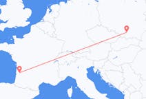 Flights from Kraków in Poland to Bordeaux in France