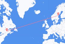 Flyreiser fra Québec, Canada til Sundsvall, Sverige