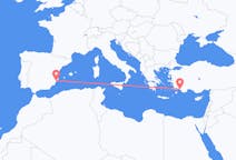 出发地 土耳其出发地 达拉曼目的地 西班牙阿利坎特的航班