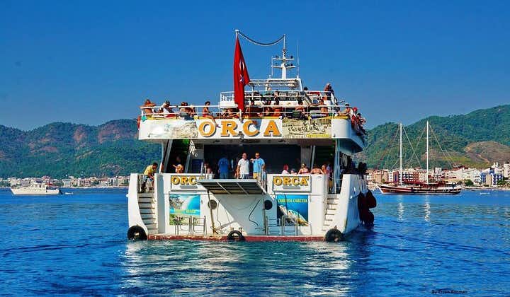 Cruise naar Dalyan vanuit Marmaris: İztuzu-strand, boottocht op de rivier en modderbaden