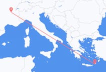 出发地 希腊出发地 卡索斯目的地 法国里昂的航班