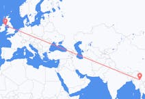 Flyreiser fra Lashio, Myanmar (Burma) til Belfast, Nord-Irland