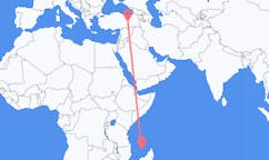 Flyreiser fra Mamoudzou, Frankrike til Elazig, Tyrkia