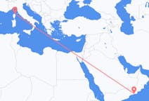 Flyg från Salalah, Oman till Bastia, Frankrike