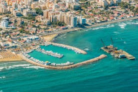 Photo of the seafront and the city of Limassol on a Sunny day, Cyprus.