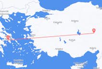Vluchten van Kayseri, Turkije naar Athene, Griekenland