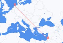 Flyg från Amman, Jordanien till Groningen, Nederländerna