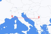 Flyg från Niš, Serbien till Nice, Frankrike