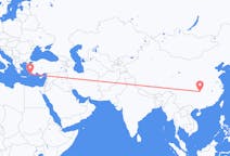 Flyg från Zhangjiajie, Kina till Rhodes, England, Grekland
