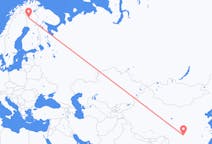 Flyrejser fra Chongqing, Kina til Kittilä, Finland