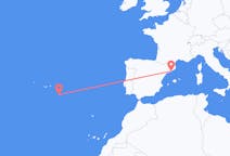 ポルトガルのから サンタマリア島、スペインのへ バルセロナフライト