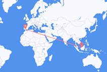 Flyreiser fra Sibu, Malaysia til Sevilla, Spania