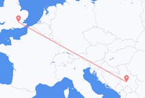 Flyg från Kraljevo till London