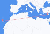 Flyreiser fra Páfos, Kypros til Santa Cruz De La Palma, Spania