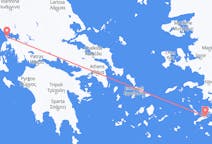 ギリシャのコス島から、ギリシャのプリベザまでのフライト