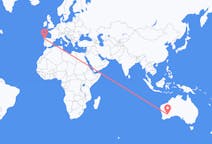 Flyreiser fra Kalgoorlie, Australia til Santiago de Compostela, Spania
