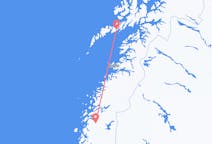 Fly fra Svolvær til Mosjøen