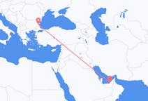 Flyrejser fra Abu Dhabi, De Forenede Arabiske Emirater til Burgas, Bulgarien