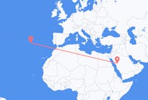 Vluchten van Medina, Benevento, Saoedi-Arabië naar Ponta Delgada, Portugal
