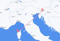 Flyreiser fra Ljubljana, Slovenia til Calvi, Frankrike