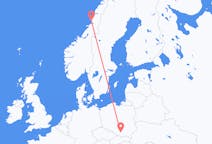 Vluchten van Krakau naar Brønnøysund