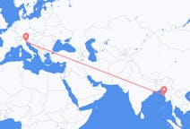 Flyreiser fra Kyaukpyu, Myanmar (Burma) til Venezia, Italia