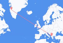 Flyrejser fra Ohrid, Nordmakedonien til Kangerlussuaq, Grønland