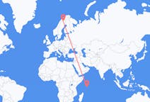 Flyrejser fra Mahé (Indien), Seychellerne til Kiruna, Sverige